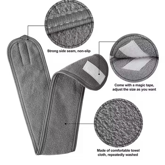 Gray Women's Spa Headband - Picture 4 of 4